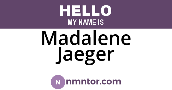 Madalene Jaeger