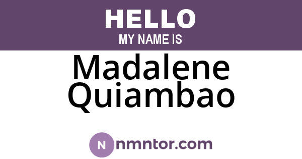 Madalene Quiambao