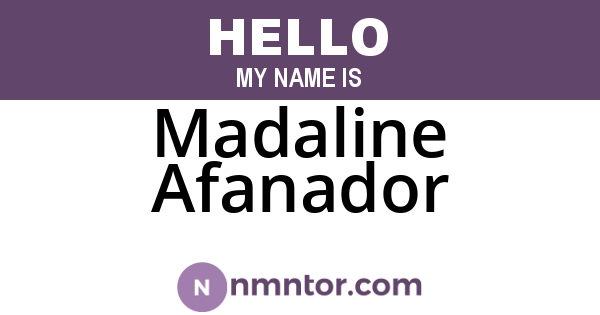 Madaline Afanador