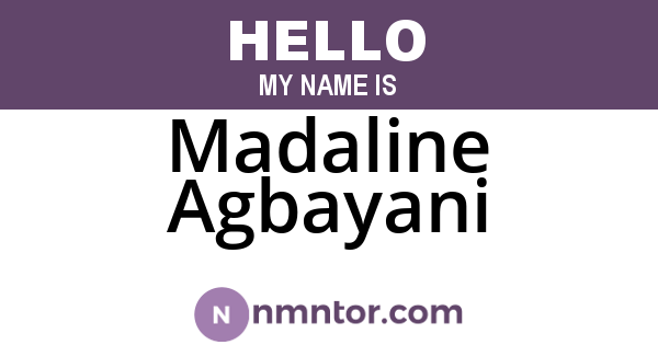Madaline Agbayani