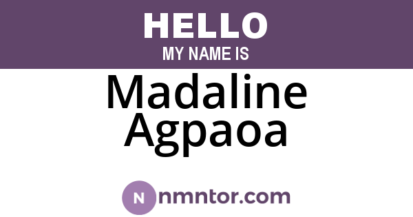 Madaline Agpaoa