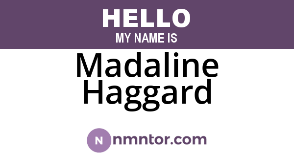 Madaline Haggard