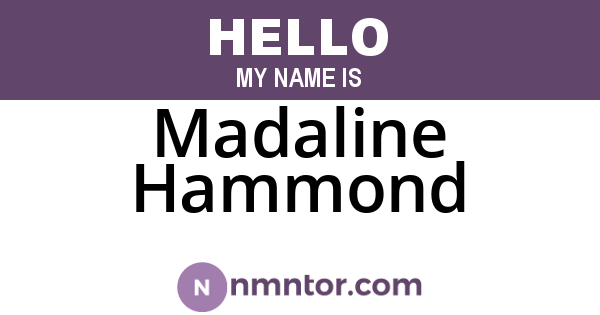 Madaline Hammond