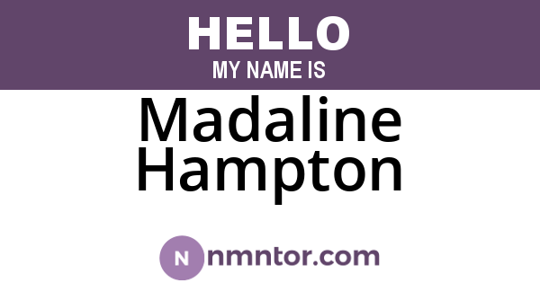 Madaline Hampton