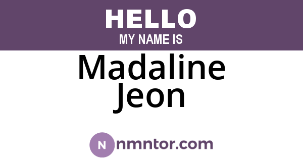 Madaline Jeon