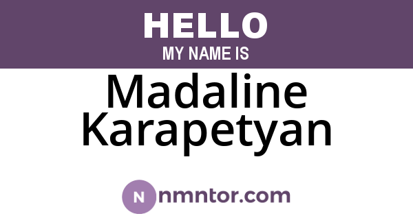 Madaline Karapetyan