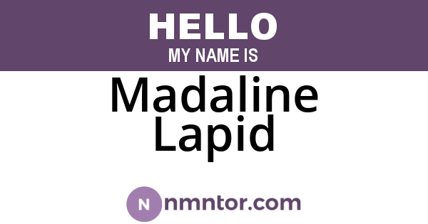 Madaline Lapid