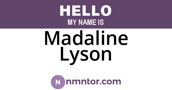 Madaline Lyson