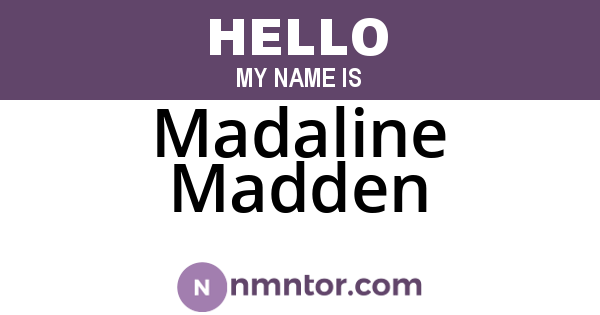 Madaline Madden
