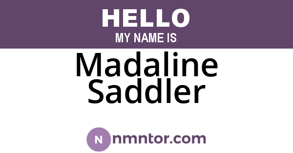 Madaline Saddler