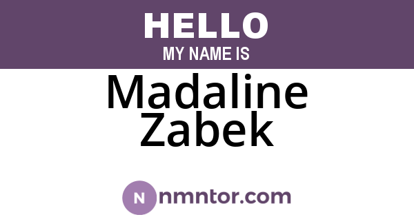 Madaline Zabek