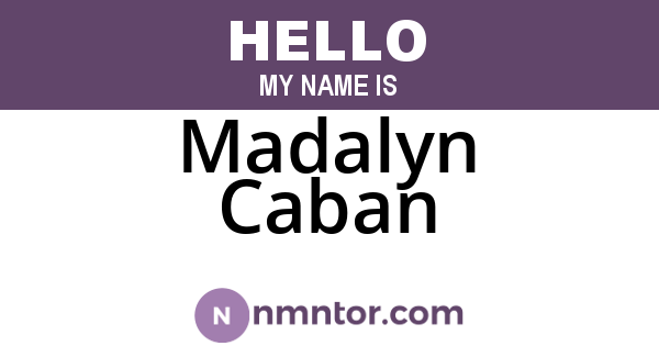 Madalyn Caban