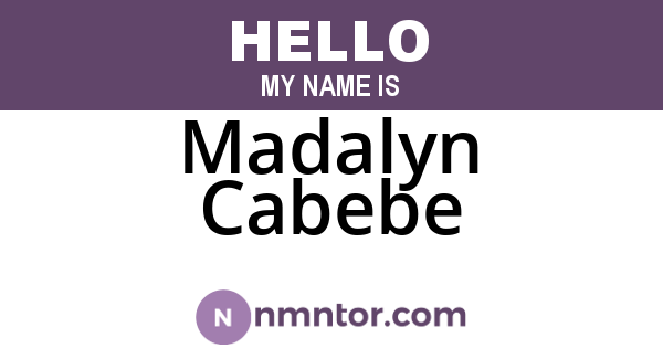 Madalyn Cabebe