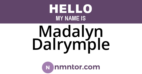 Madalyn Dalrymple