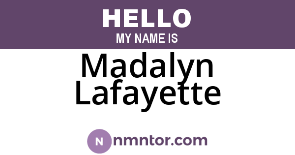 Madalyn Lafayette