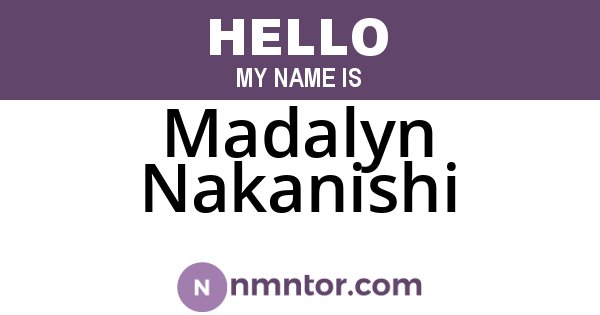 Madalyn Nakanishi