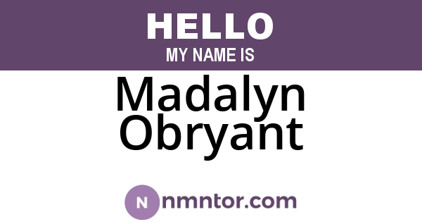Madalyn Obryant