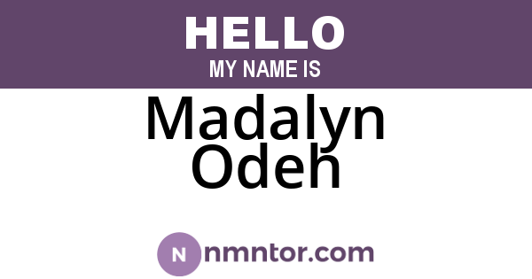 Madalyn Odeh