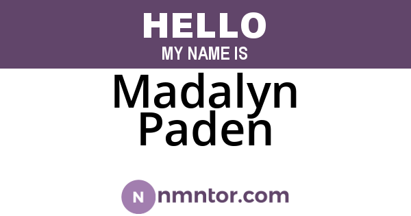 Madalyn Paden