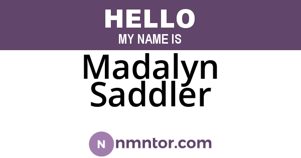 Madalyn Saddler