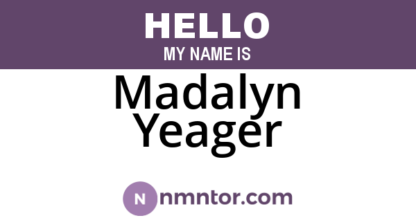 Madalyn Yeager