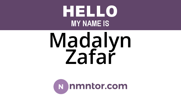 Madalyn Zafar