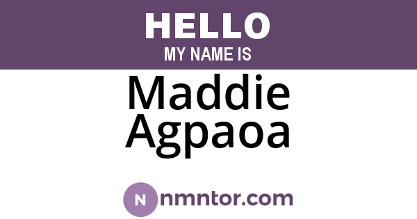Maddie Agpaoa