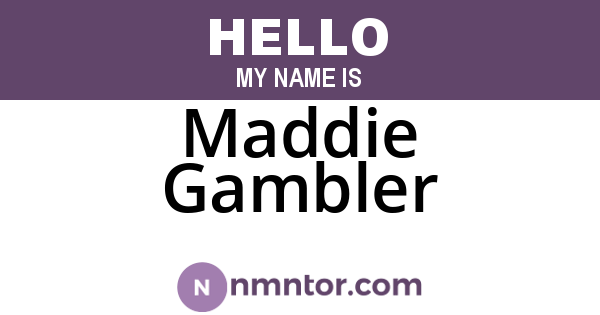 Maddie Gambler