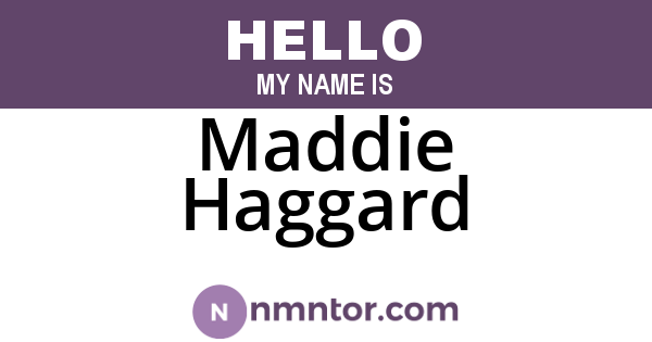 Maddie Haggard