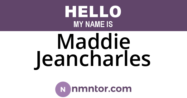 Maddie Jeancharles
