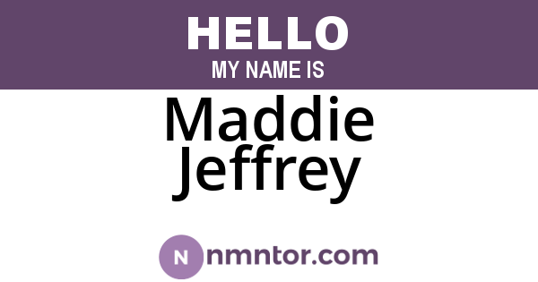 Maddie Jeffrey