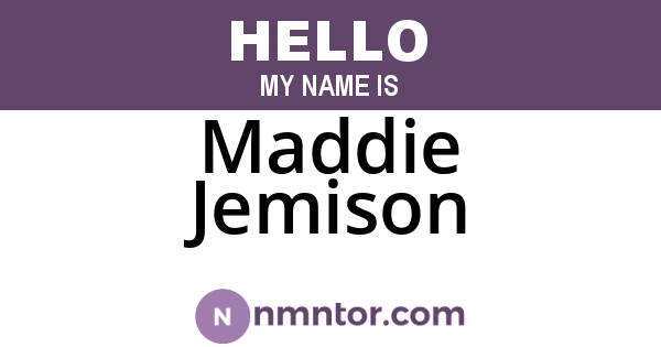 Maddie Jemison