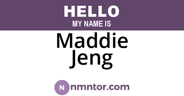 Maddie Jeng