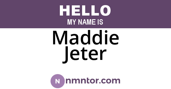 Maddie Jeter