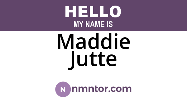 Maddie Jutte