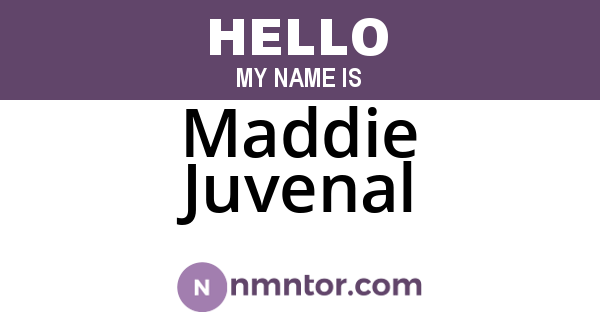 Maddie Juvenal