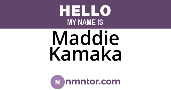 Maddie Kamaka