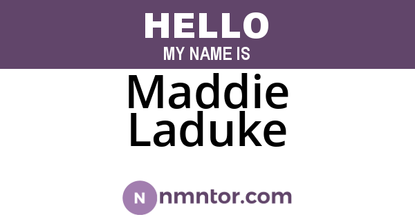 Maddie Laduke