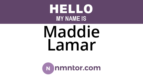 Maddie Lamar