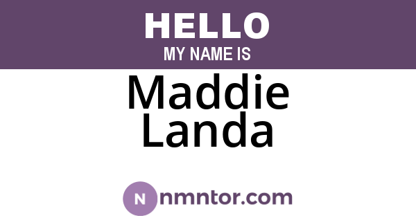 Maddie Landa
