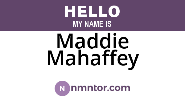 Maddie Mahaffey