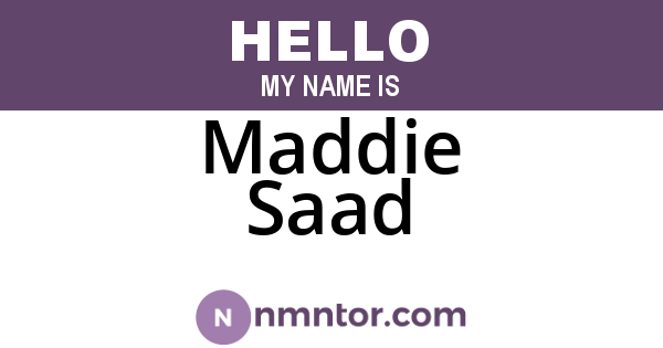 Maddie Saad