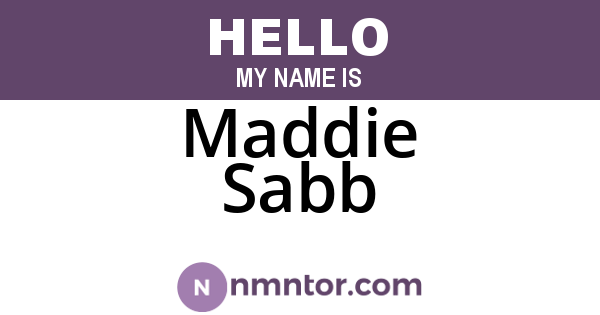 Maddie Sabb