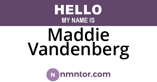 Maddie Vandenberg