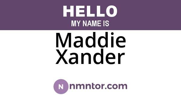 Maddie Xander