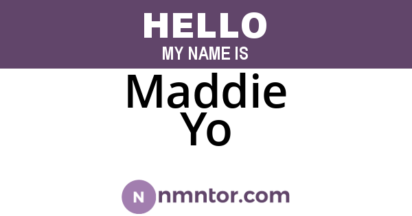 Maddie Yo