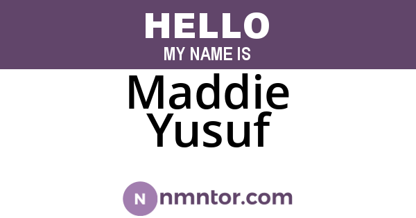 Maddie Yusuf