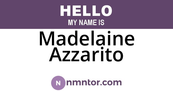 Madelaine Azzarito