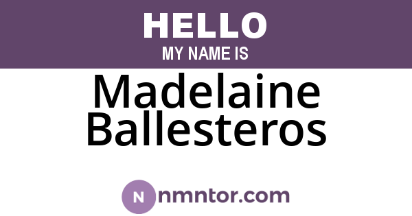 Madelaine Ballesteros