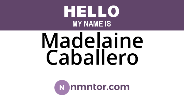 Madelaine Caballero